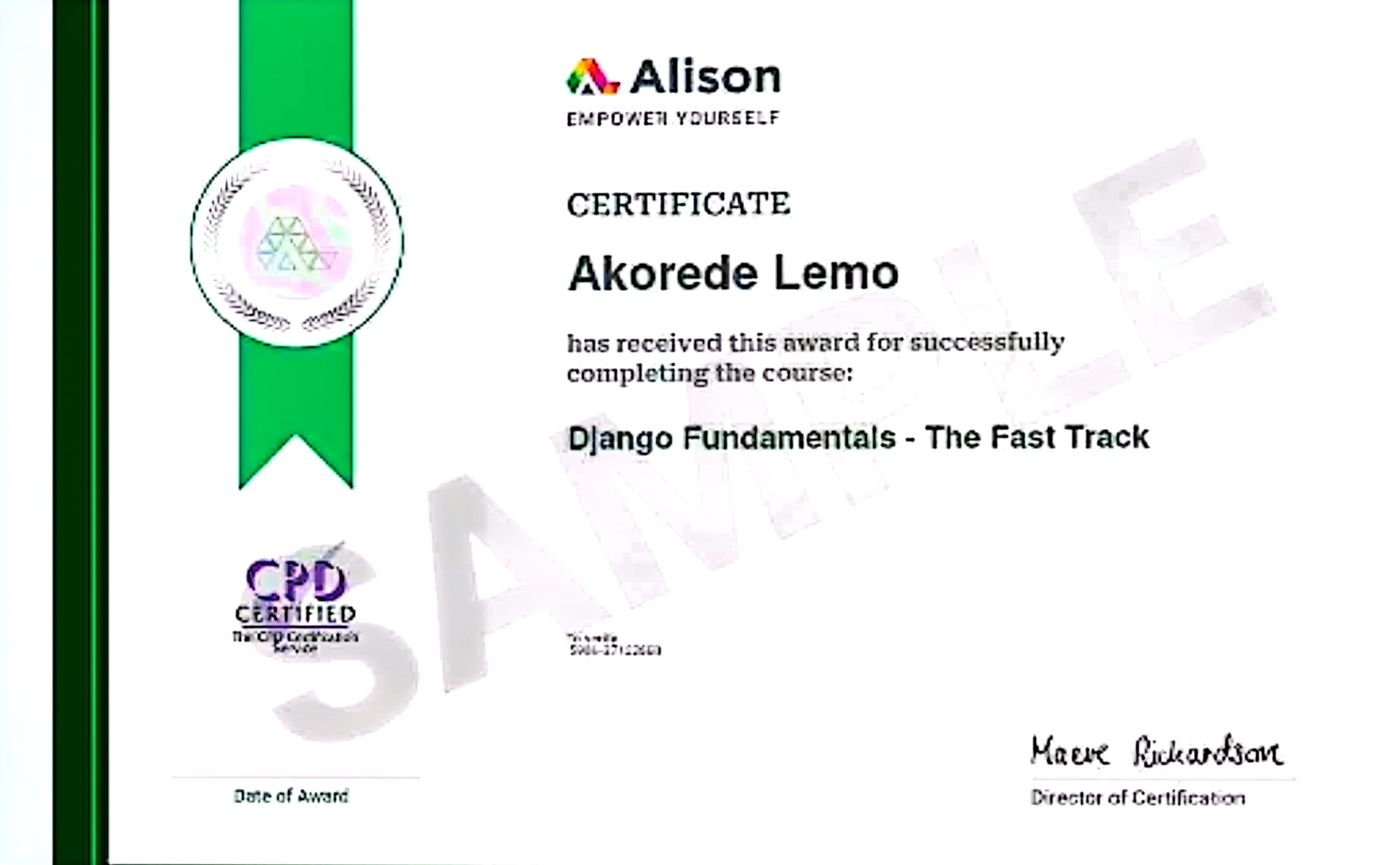 Certificate 2