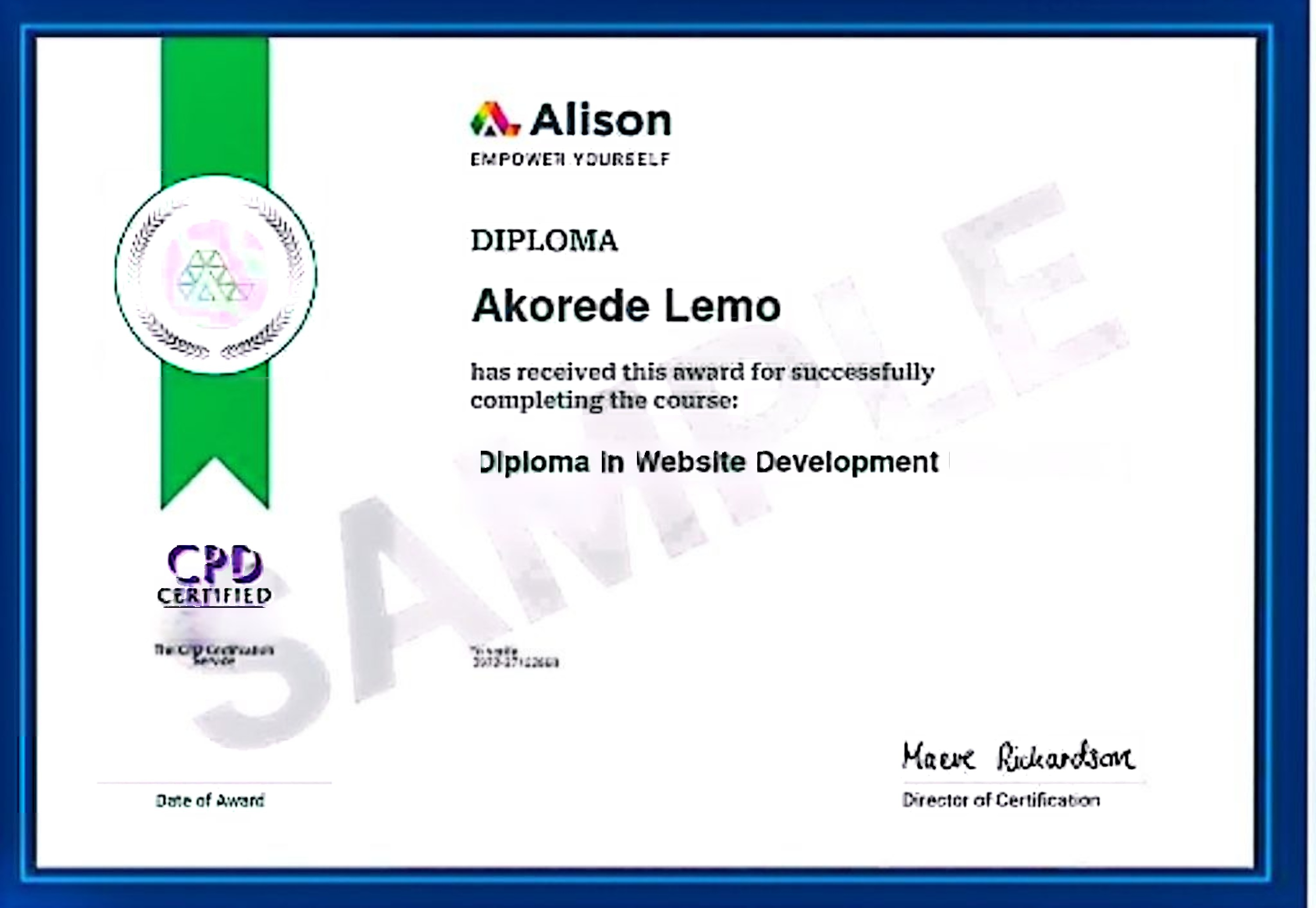 Certificate 2