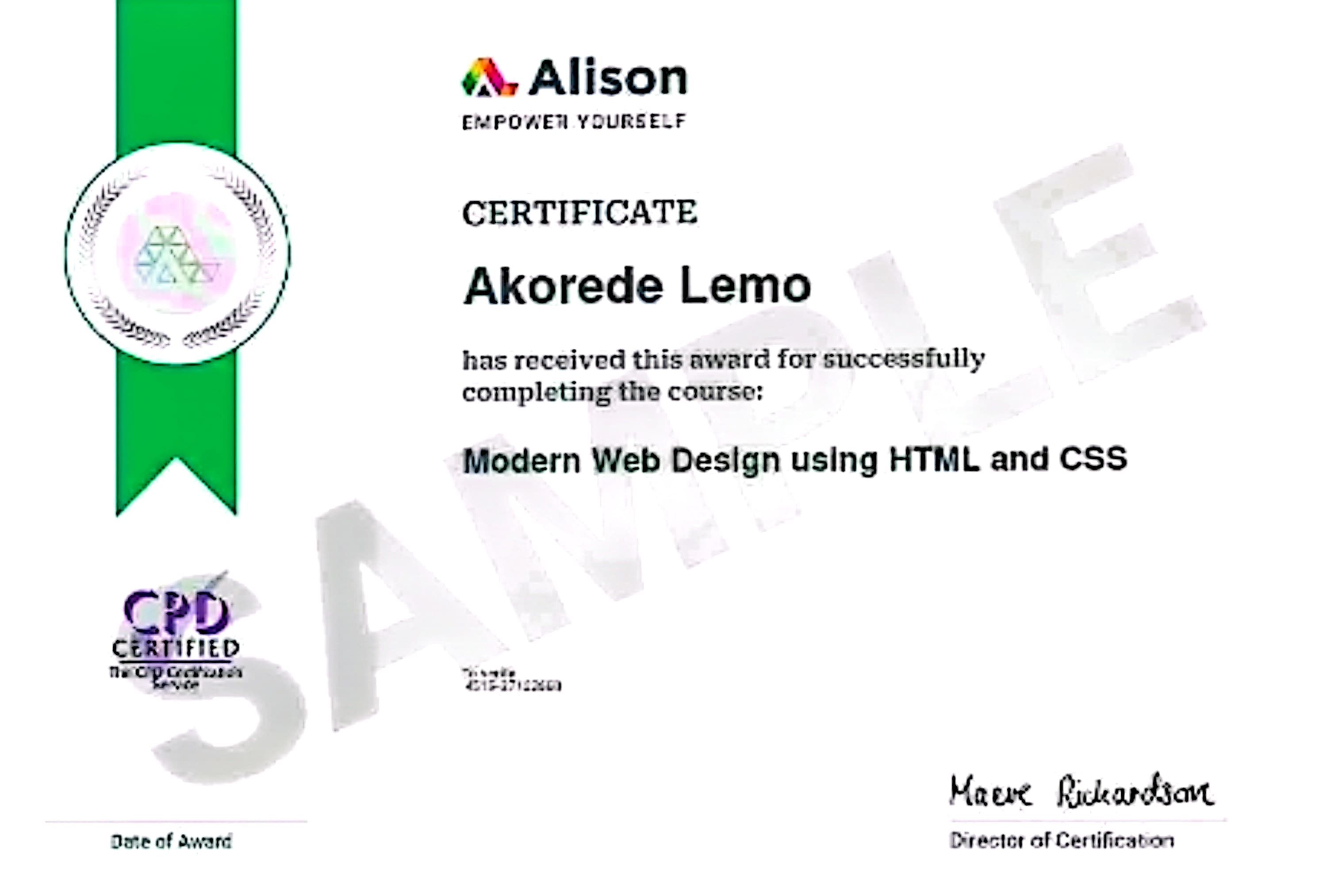 Certificate 2