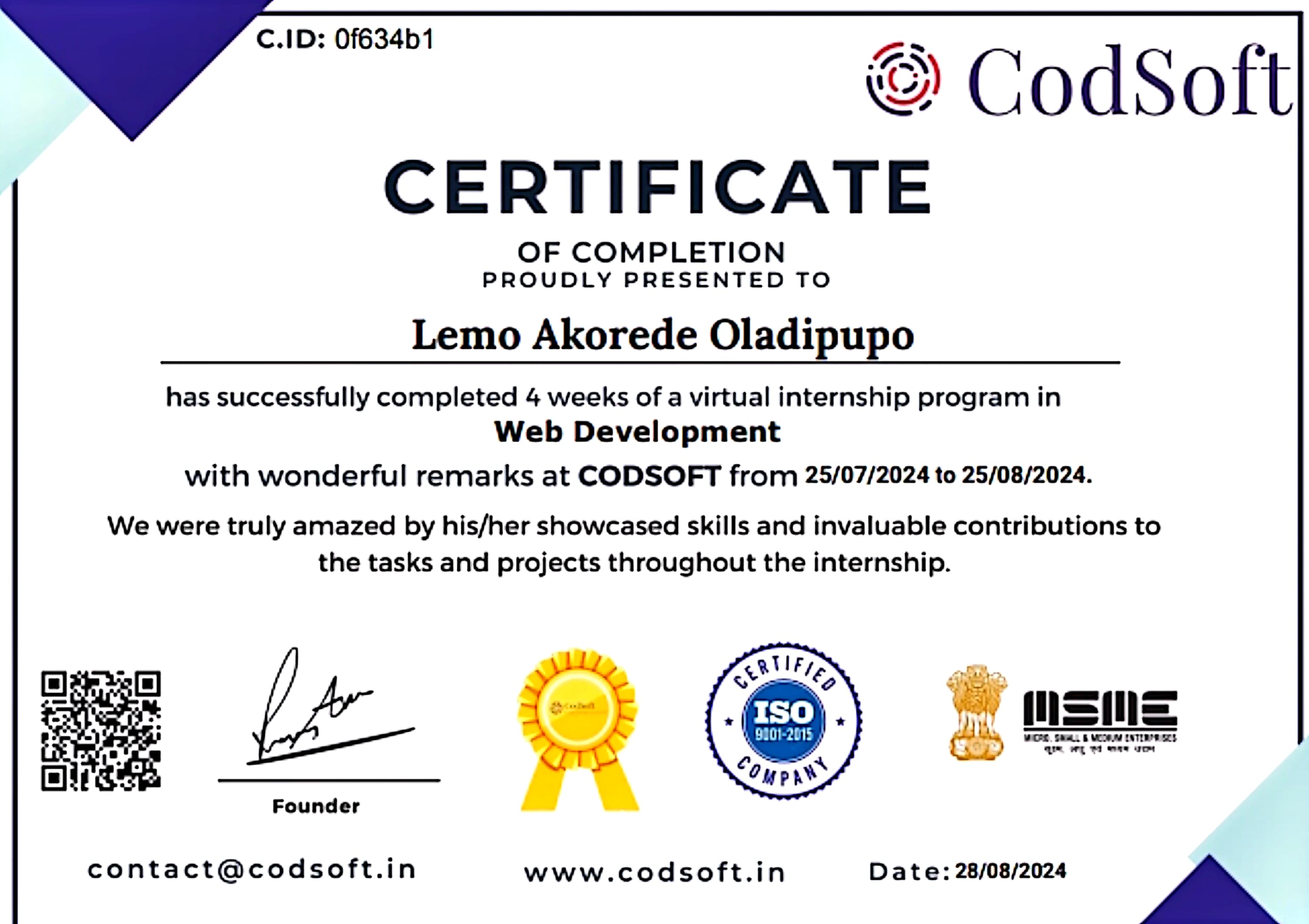 Certificate 2